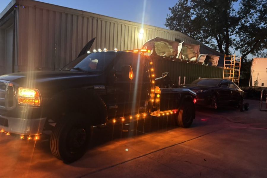 ProLift recovery tow truck with running lights — roadside assistance near me